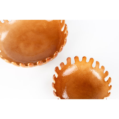 Zuiver Onda Decoratieve Schaal Set Van 2 Cognac