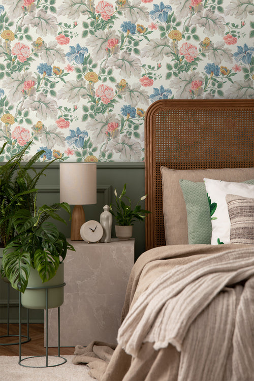 Borastapeter behang bloemen beige - 53 cm x 10.05 m - 660602 - vtwonen shop