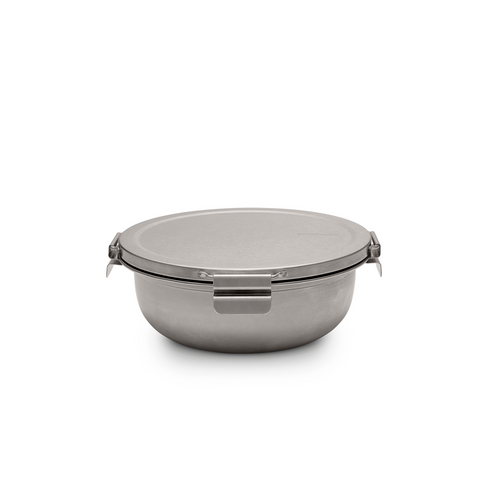 Brabantia Make & Take Salade Lunchbox, 1,3 Liter, Roestvrij Staal - Matt Steel