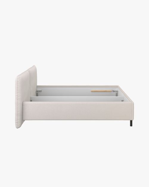 noo.ma Melu gestoffeerd bed 160x200 Cloud Beige - tijdloos design