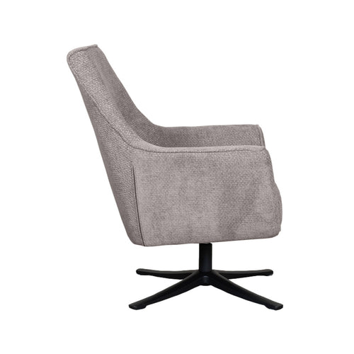 LABEL51 Fauteuil Tod - Grijs Stof - Draaibaar