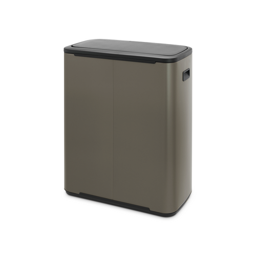 Brabantia Bo Touch Bin, met 2 binnenemmers, 2 x 30 liter - Platinum