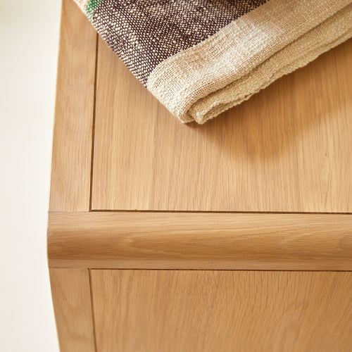 Tikamoon Commode voor kinderen van massief eikenhout en rotan - Naturel