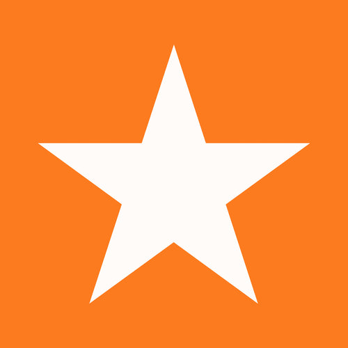 ESTAhome behang sterren oranje en wit - 53 cm x 10.05 m - 115873