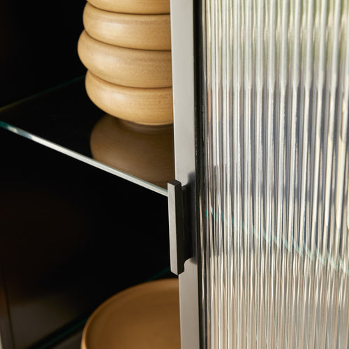 Tikamoon Hoge metalen vitrinekast - Zwart - vtwonen shop