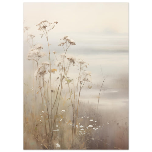 Artfulprints  Foggy flowerfield 2   poster 50x70 cm - vtwonen shop