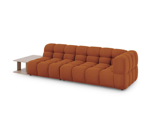 Cosmopolitan Design linker modulaire bank Sky 4-zits, flueel, terracotta - 102x297x70cm