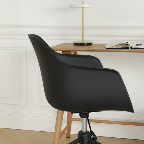 Nolon Nout-Puk Bureaustoel Zwart - met Armleuning - Zwart Onderstel - vtwonen shop