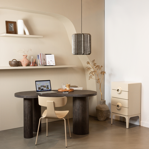 WOOOD ladekast 4 lades Merge - Hout - Greige - 89x44x45 cm - vtwonen shop