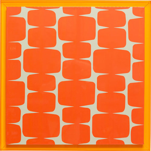 Kare Design Schilderij Square Chain oranje 80x80cm