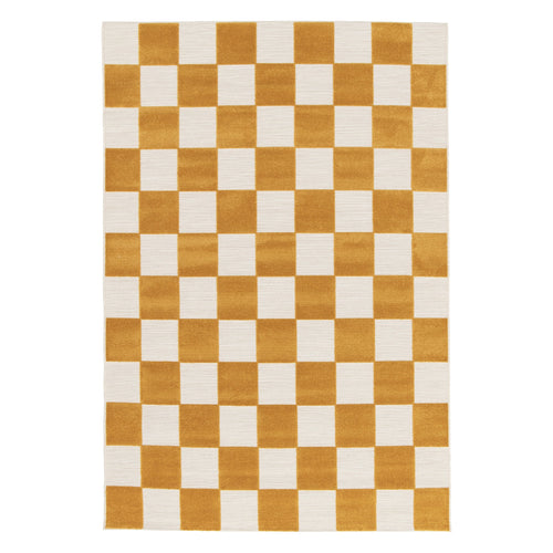 AFK Living vloerkleed Kleine Tegels - voor binnen en buiten - geel - 120 x 170 cm