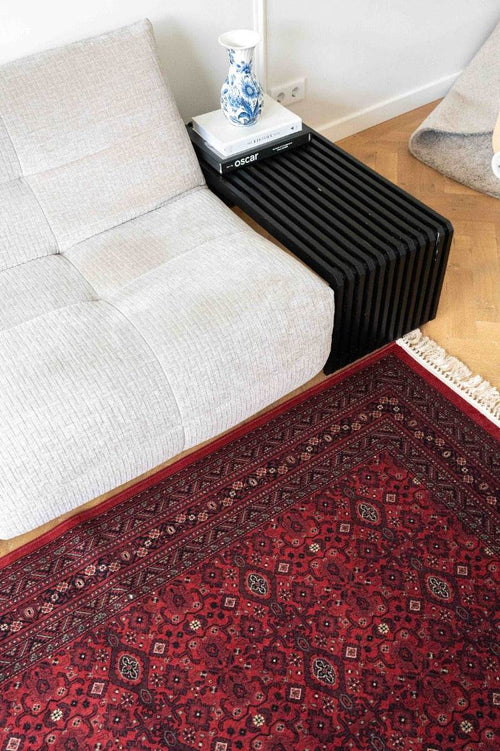 Interieur05 Vintage vloerkleed By Beppe rood met franjes - 195 x 300 cm - vtwonen shop