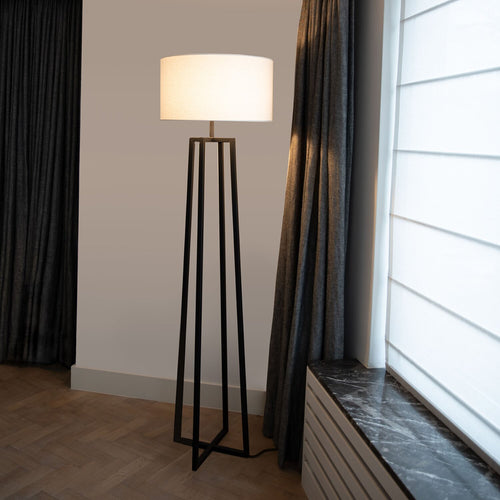 Atmooz vloerlamp Potsdam - zwart - Ø 46 x H 168 cm - E27