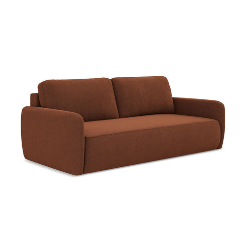 LaMiaSofa 3-zits slaapbank Corle - textuurstof - terracotta - 218x102x86