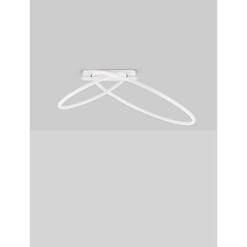 Nova Luce KIKLOS Geïntegreerde LED-plafondlamp, halfverzonken, zandwit, Triac dimbaar, 42W, 1923lm, 3000K