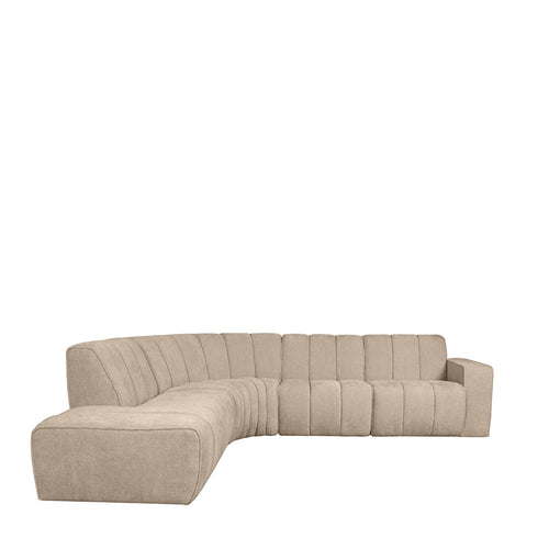 LABEL51 Hoekbank Vitoro Links - Beige Stof - 302x253x82cm