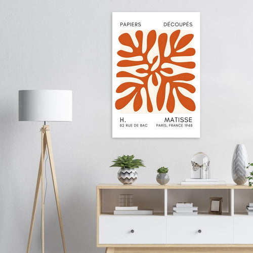 Artfulprints  Matisse - Deep ocean orange   poster 50x70 cm - vtwonen shop