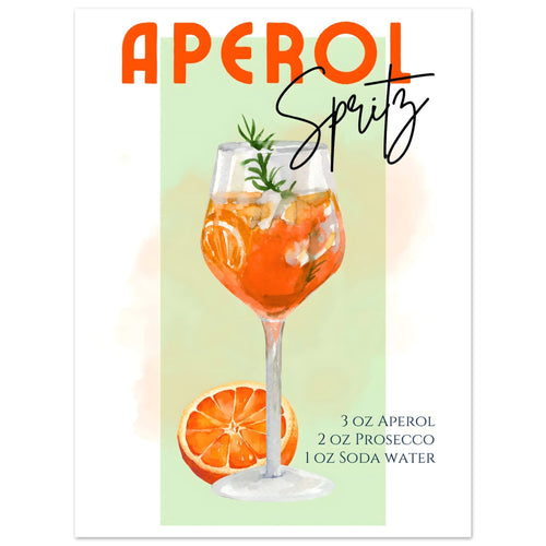 Artfulprints  Aperol Spritz - Green   poster 30x40 cm - vtwonen shop