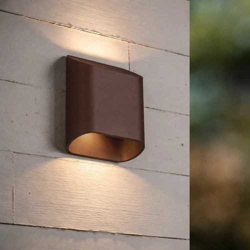 Ylumen buitenlamp Atta - 2 lichts - 16x 18 cm - bruin