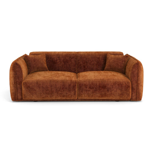 Premium Interiors - Bank LUSH - fluweel met motieven terracotta 205cm