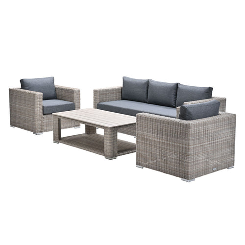 Garden Impressions loungeset Tennessee 4-delig vintage willow - texfiber