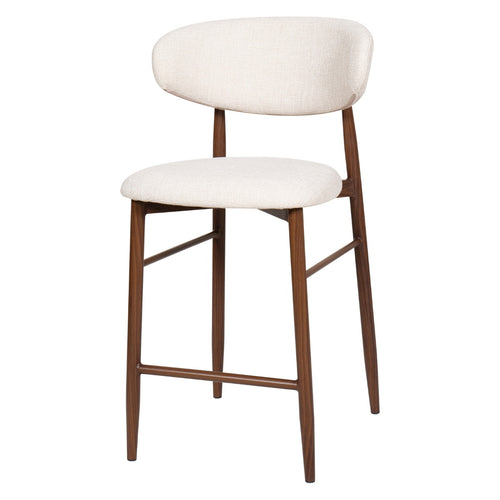 Giga Meubel Barstoel Alexia - Stof/Metaal - Beige - Set van 2 - vtwonen shop