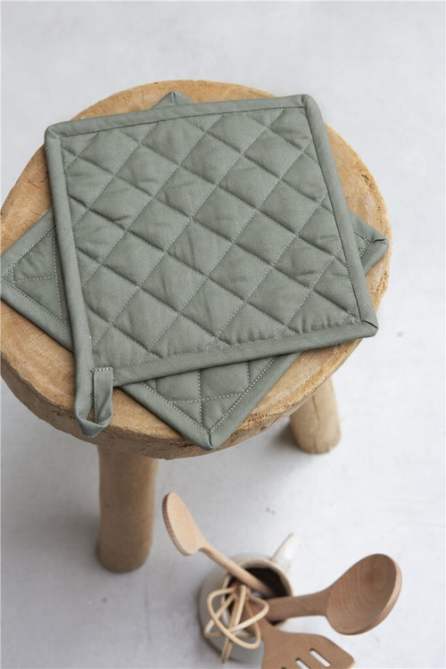 Walra - Pannenlap Cook and Trial - 2x 20x20 cm - Legergroen