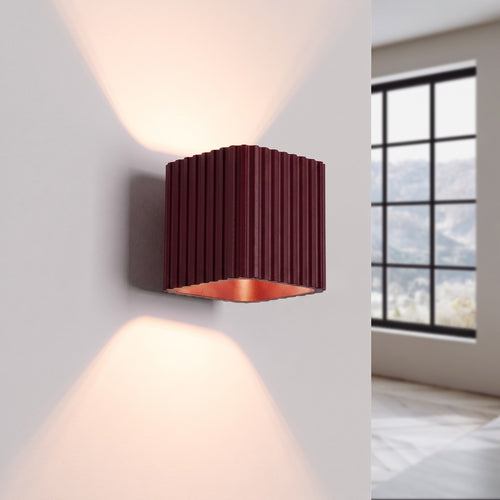 Sollux Lighting Wandlamp RIFF bordeaux G9 - 10x12x10cm