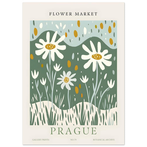 Artfulprints  Flower market - Prague II   poster 50x70 cm - vtwonen shop