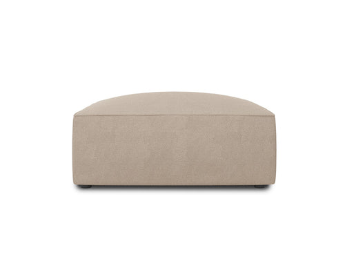 Micadoni Poef Ruby structurele stof, donkerbeige - 93x93x40cm
