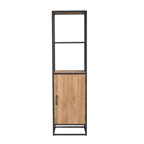 Starfurn Boekenkast Dakota - Naturel Hout - 1-Deur - 55x45x200cm