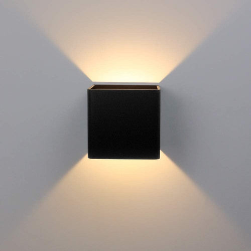 Highlight wandlamp Stretto - 1 lichts - 10  x 10   cm - zwart - goud - vtwonen shop