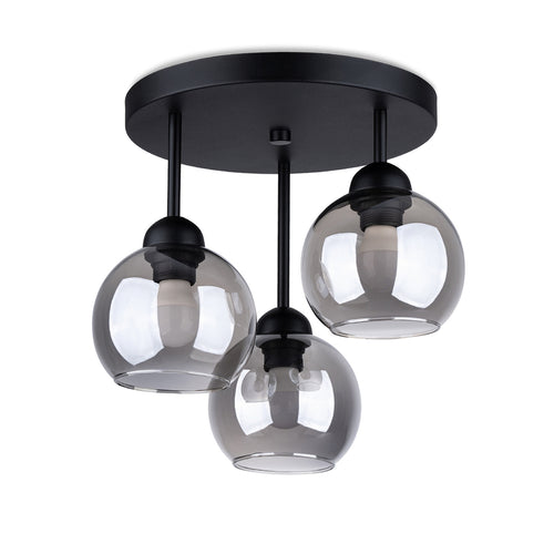 Sollux Lighting Kroonluchter ALINO 3 zwart - 35x35x35cm