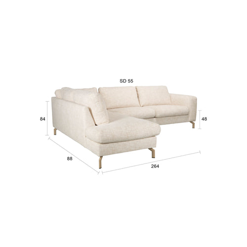 Housecraft Living Glen 4,5-Zitsbank/ Hoekbank Links Beige