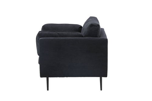 Rebellenclub Fauteuil Ioane - Zwart linnen - vtwonen shop