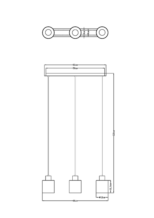Lighto | Design hanglamp zwart met smoke glas 3-lichts | Nala