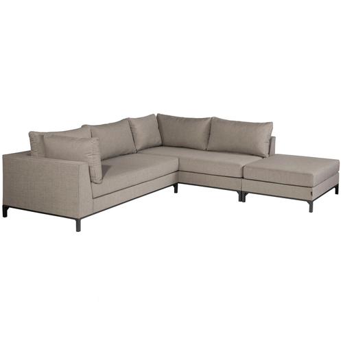 Exotan loungeset buiten rechts Sicilië - Aluminium - Taupe -60x262x246 - vtwonen shop