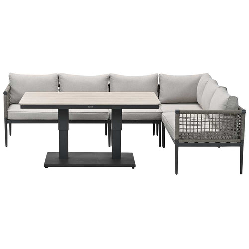 Garden Impressions lounge dining set Burela - Brugge - taupe - rechts - 5-delig