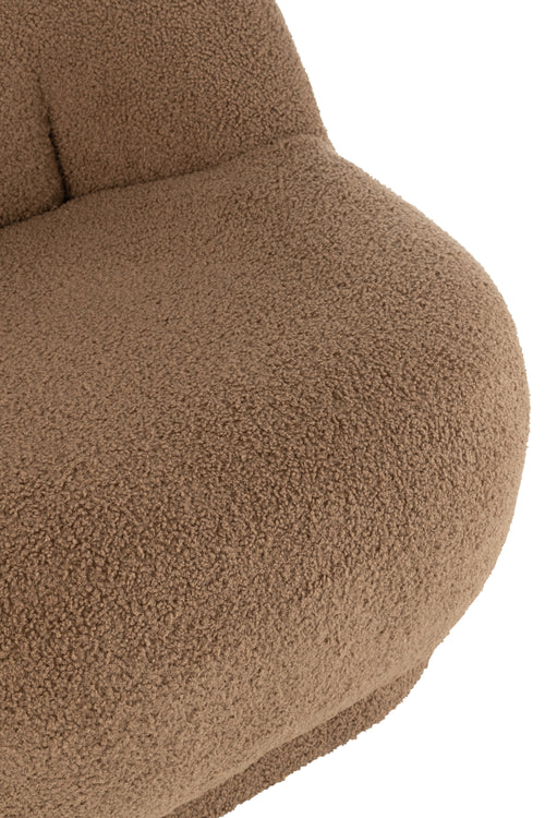 J-Line zetel Teddy Boucle - velvet - bruin
