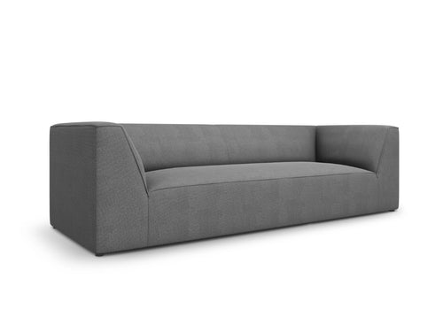 Micadoni Bank Ruby 3-zits, structurele stof, grijs - 93x232x69cm