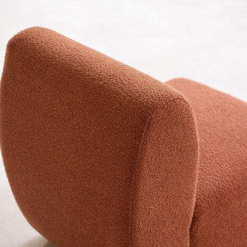 Tikamoon Modulaire fauteuil van massief acaciahout en terracotta stof - Terracotta - vtwonen shop