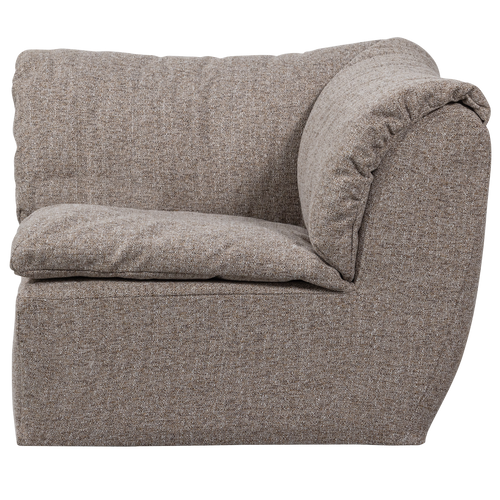 WOOOD hoekelement Baggy - Geweven Stof - Bruin Melange - 81x96x96 - vtwonen shop