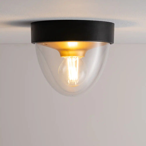 Nowodvorski buitenlamp Nook - 1 lichts - 18  x 15.5   cm - zwart - goud - vtwonen shop