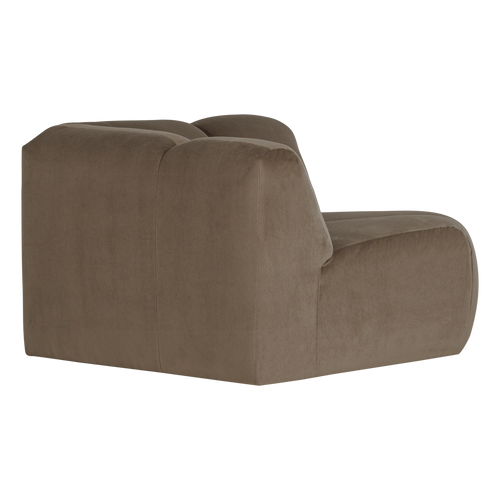 WOOOD hoekelement recht Mojo - Velvet - Taupe - 74x105x105