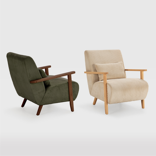 Calicosy - BONNIE Fauteuil - Grijs - 83x70x84 cm