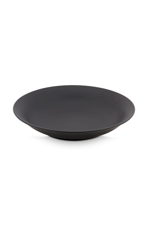 vtwonen Pastaborden - Set van 2 - Mat Zwart - Porselein - Ø 25.5cm