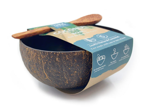Furnilux Kokoskommen met eetlepel - Set van 2 - handgemaakt - geschenkdoos - vtwonen shop