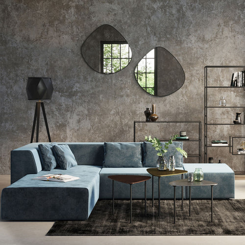 Kare Design Hoekbank Infinity links fluweel ocean - vtwonen shop