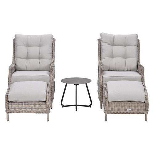 Garden Impressions Loungestoelen Santa incl. voetenbank