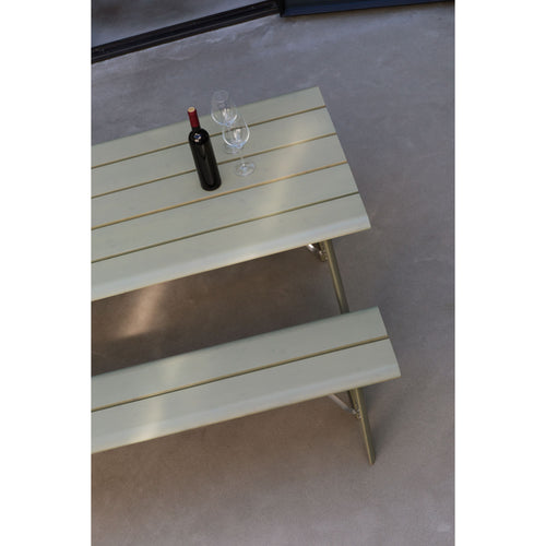 Zuiver Avenue Tuintafel/ Picknicktafel 180 x 79 cm Hout Opklapbaar Groen - vtwonen shop